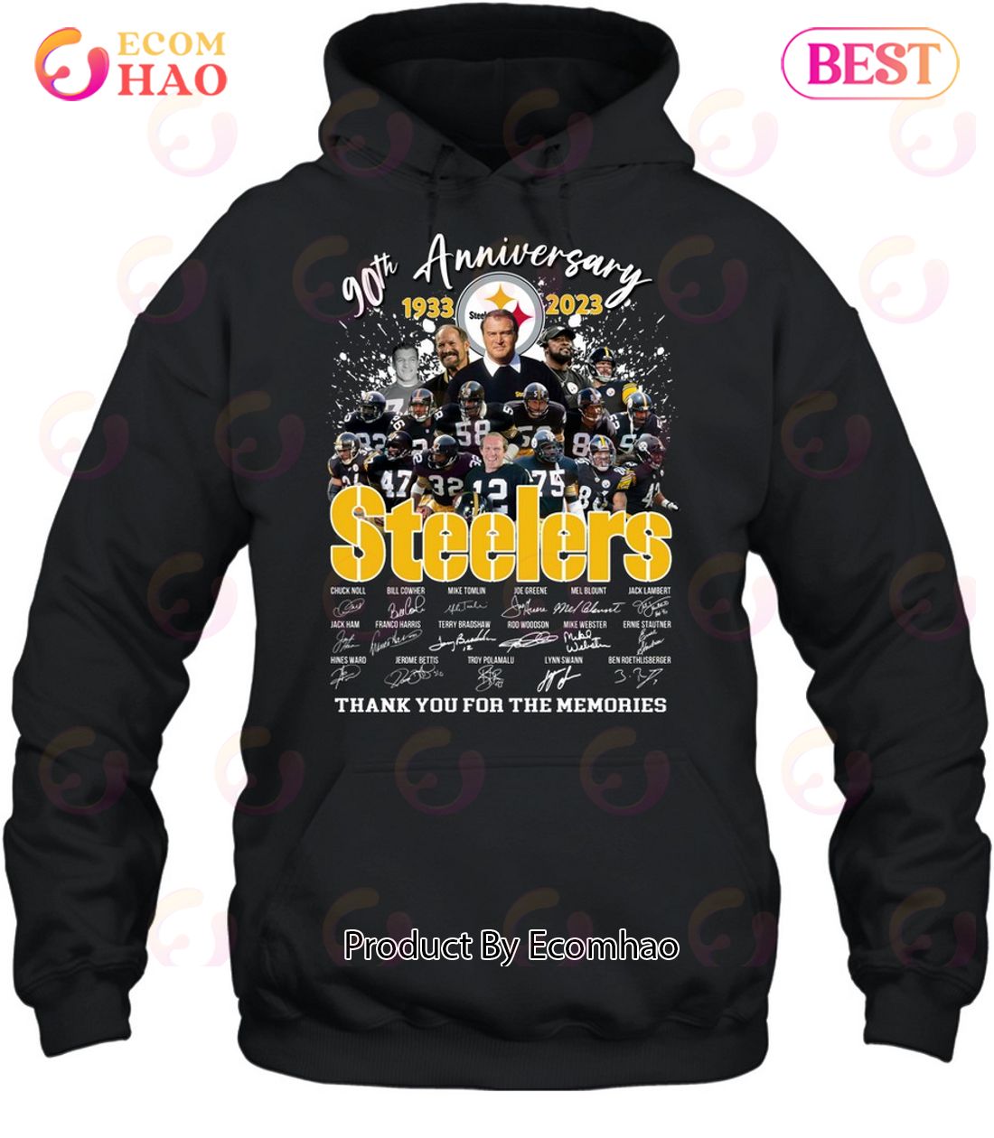 Official Pittsburgh Steelers 90th anniversary 1933-2023 Stadium