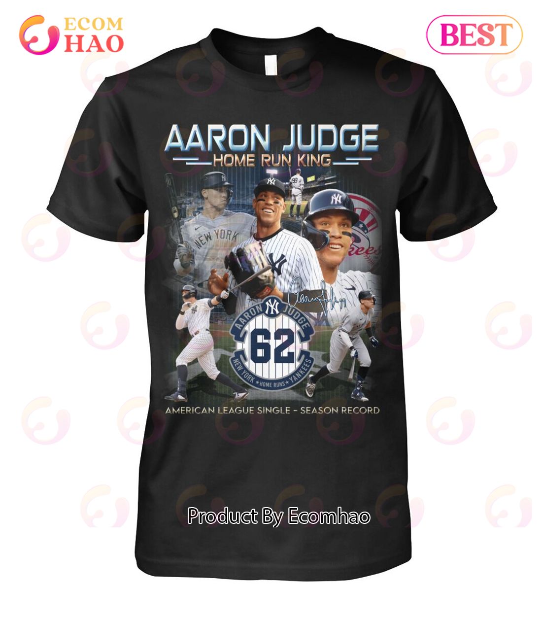 Aaron Judge Home Run King American League Single Season Record T-Shirt