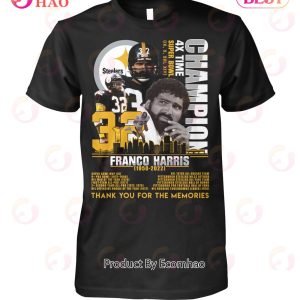 Franco Harris 72 Years Of 1950 – 2022 Thank You For The Memories T-Shirt