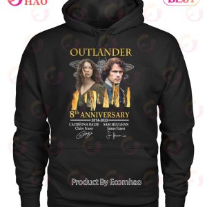 Outlander 8th Anniversary 2014 – 2022 Claire Fraser And James Fraser T-Shirt