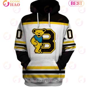 Grateful Dead & Boston Bruins V1 Personalized Name & Number 3D Hoodie