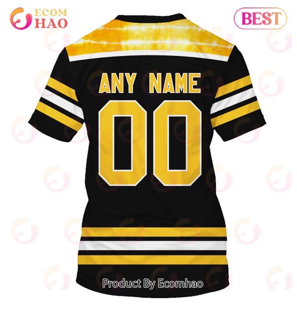 Grateful Dead & Boston Bruins V4 Personalized Name & Number 3D Hoodie