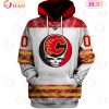 Grateful Dead & Boston Bruins V4 Personalized Name & Number 3D Hoodie