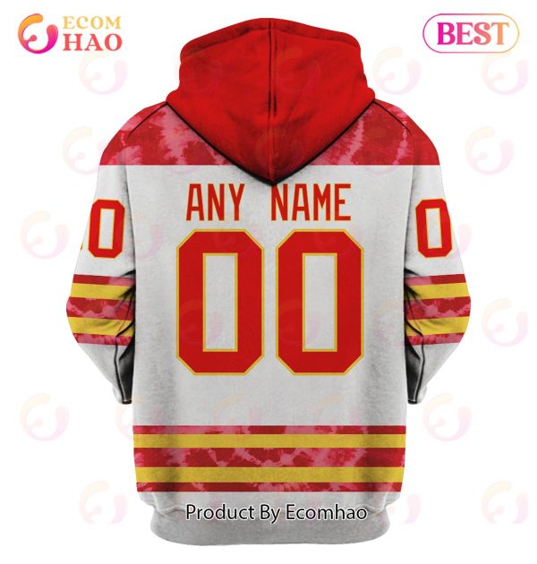 Grateful Dead & Calgary Flames Personalized Name & Number 3D Hoodie