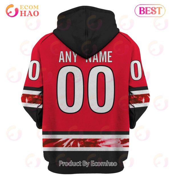 Grateful Dead & Carolina Hurricanes V1 Personalized Name & Number 3D Hoodie