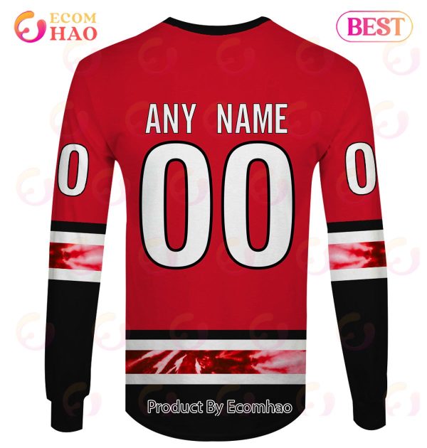 Grateful Dead & Carolina Hurricanes V1 Personalized Name & Number 3D Hoodie