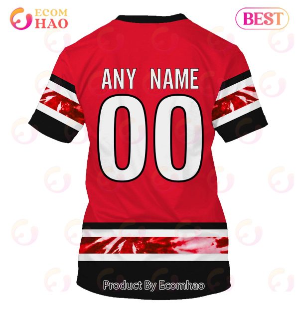 Grateful Dead & Carolina Hurricanes V1 Personalized Name & Number 3D Hoodie