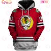 Grateful Dead & Chicago Blackhawks Personalized Name & Number 3D Hoodie