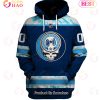 Grateful Dead & Columbus Blue Jackets V2 Personalized Name & Number 3D Hoodie
