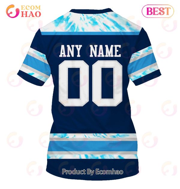 Grateful Dead & Columbus Blue Jackets V1 Personalized Name & Number 3D Hoodie