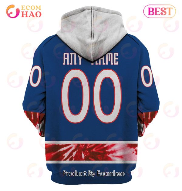 Grateful Dead & Columbus Blue Jackets V2 Personalized Name & Number 3D Hoodie