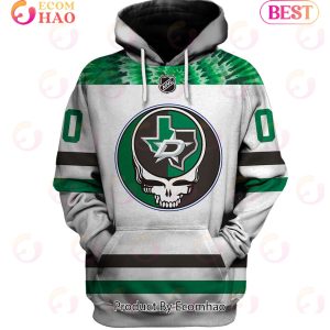 Grateful Dead & Dallas Stars V1 Personalized Name & Number 3D Hoodie