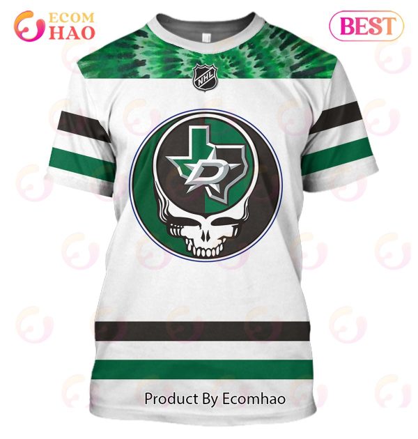 Grateful Dead & Dallas Stars V1 Personalized Name & Number 3D Hoodie