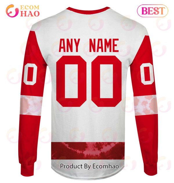 Grateful Dead & Detroit Red Wings V2 Personalized Name & Number 3D Hoodie