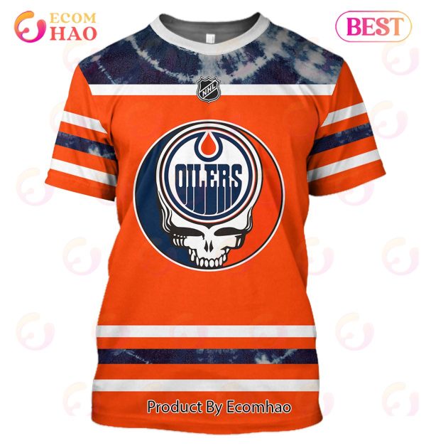 Grateful Dead & Edmonton Oilers V1 Personalized Name & Number 3D Hoodie