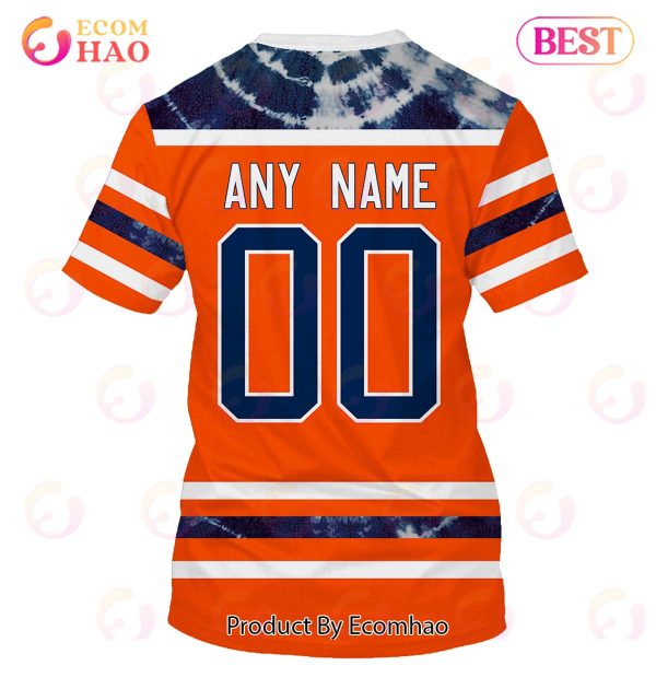 Grateful Dead & Edmonton Oilers V1 Personalized Name & Number 3D Hoodie