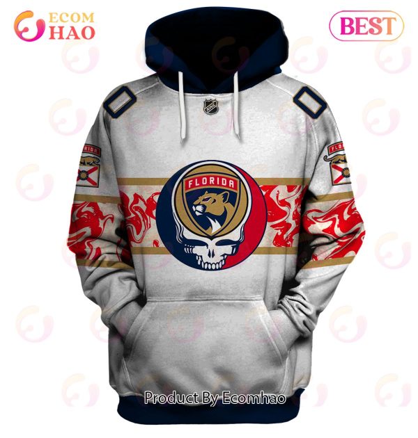 Grateful Dead & Florida Panthers Personalized Name & Number 3D Hoodie