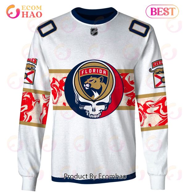 Grateful Dead & Florida Panthers Personalized Name & Number 3D Hoodie
