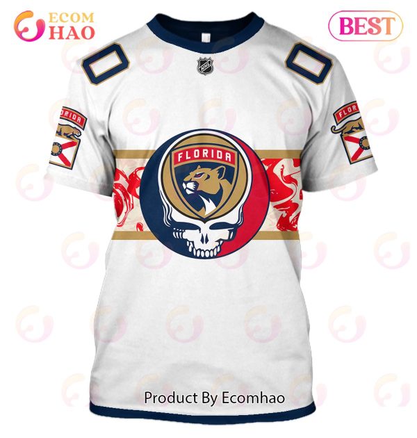 Grateful Dead & Florida Panthers Personalized Name & Number 3D Hoodie