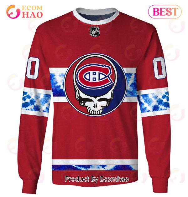 Grateful Dead & Montreal Canadiens V1 Personalized Name & Number 3D Hoodie