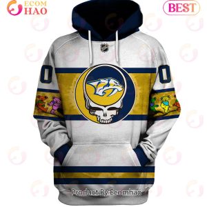Grateful Dead & Nashville Predators Personalized Name & Number 3D Hoodie