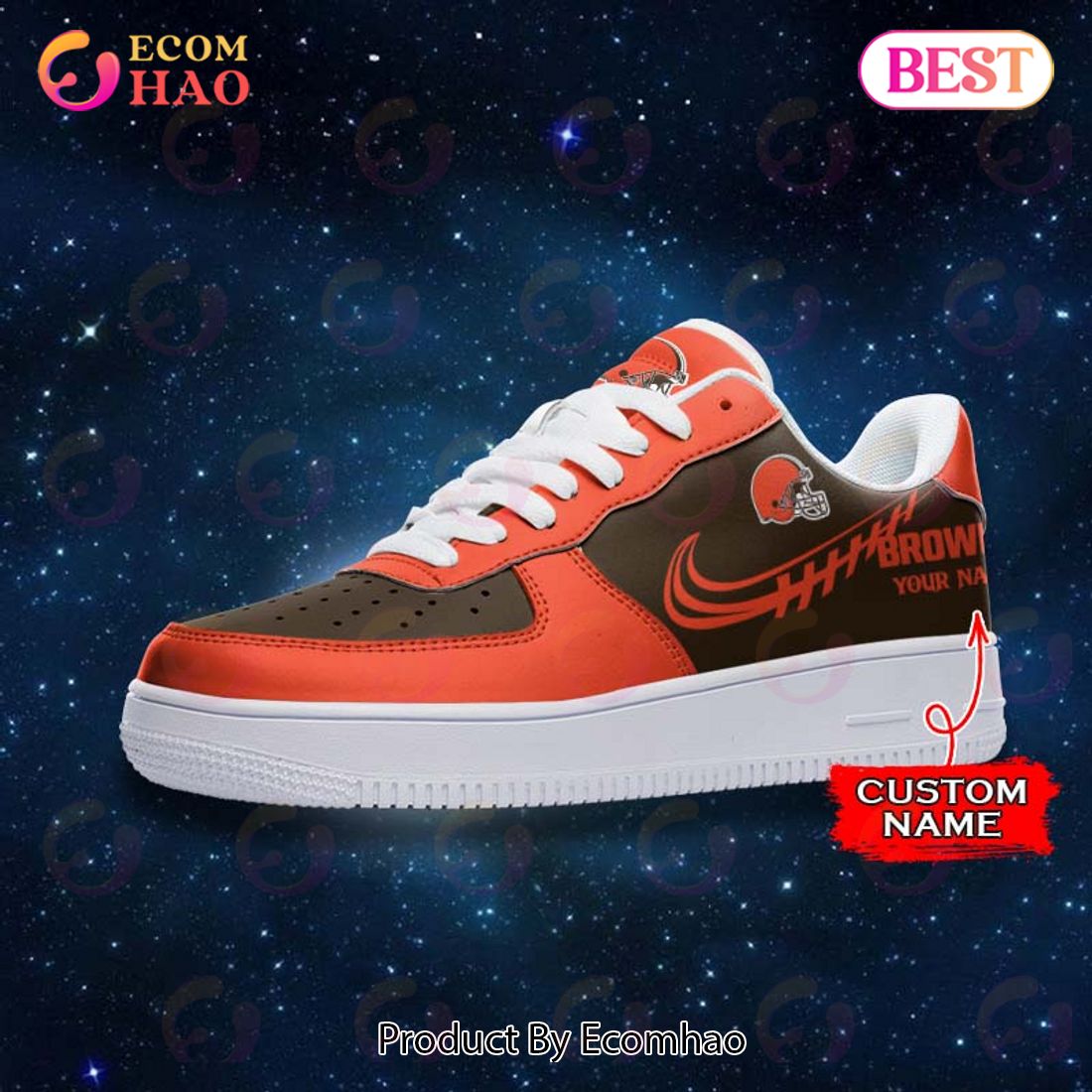 Personalized NFL Cleveland Browns Custom Name Air Force Shoes