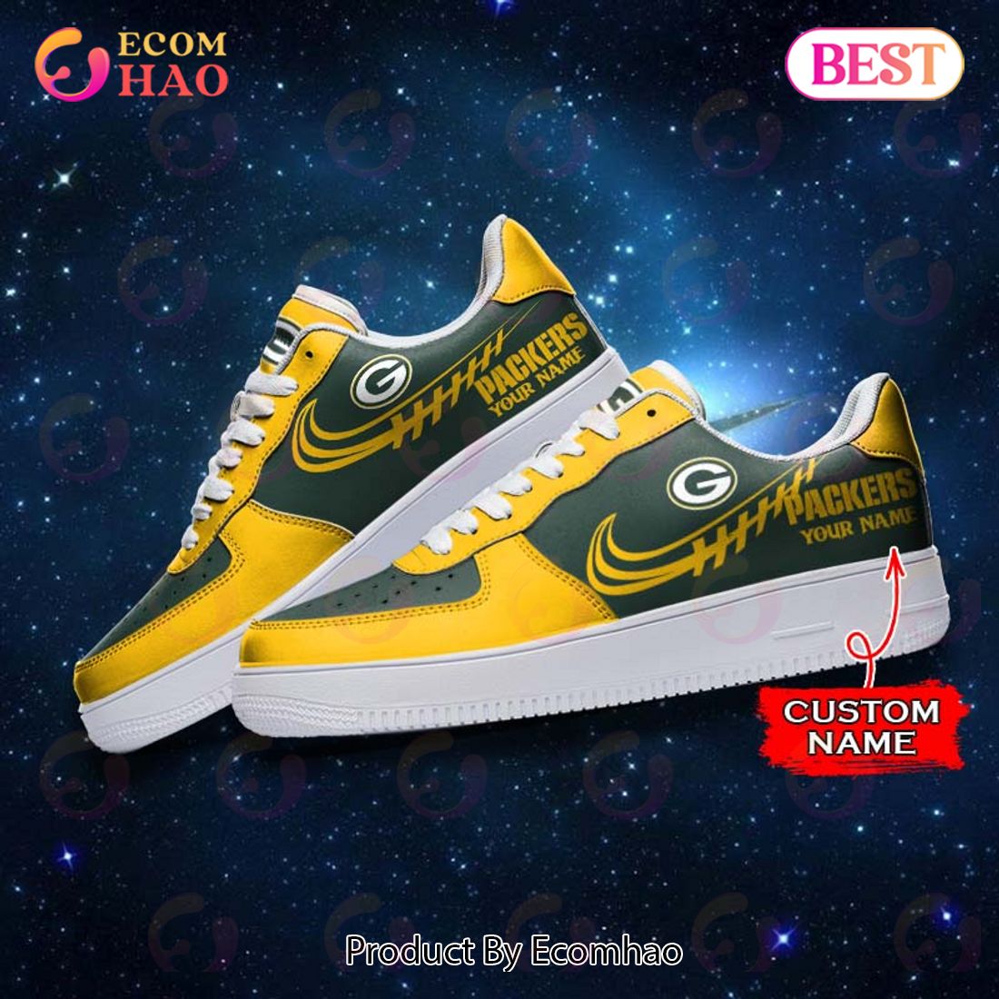 HOT Green Bay Packers shoes Custom Air Force Sneakers for fans