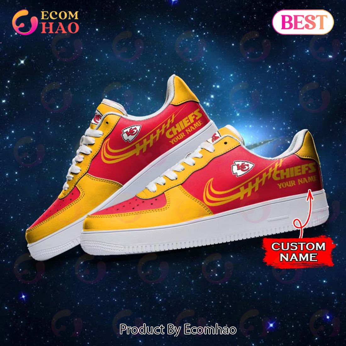 Limited Edition] NFL Kansas City Chiefs Custom Nike Air Force Sneakers