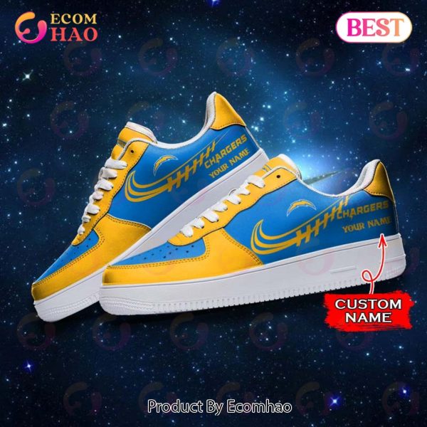 NFL Los Angeles Chargers Air Force 1 Sneaker Custom Name