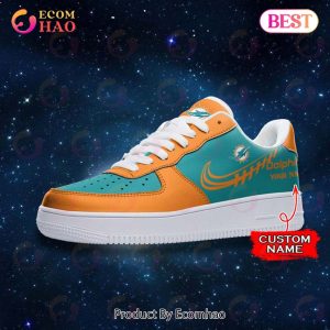 NFL Miami Dolphins Air Force 1 Sneaker Custom Name