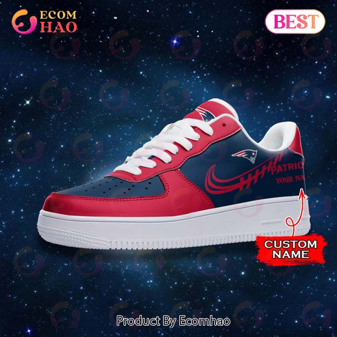 HOT New England Patriots shoes Custom Air Force Sneakers for fans