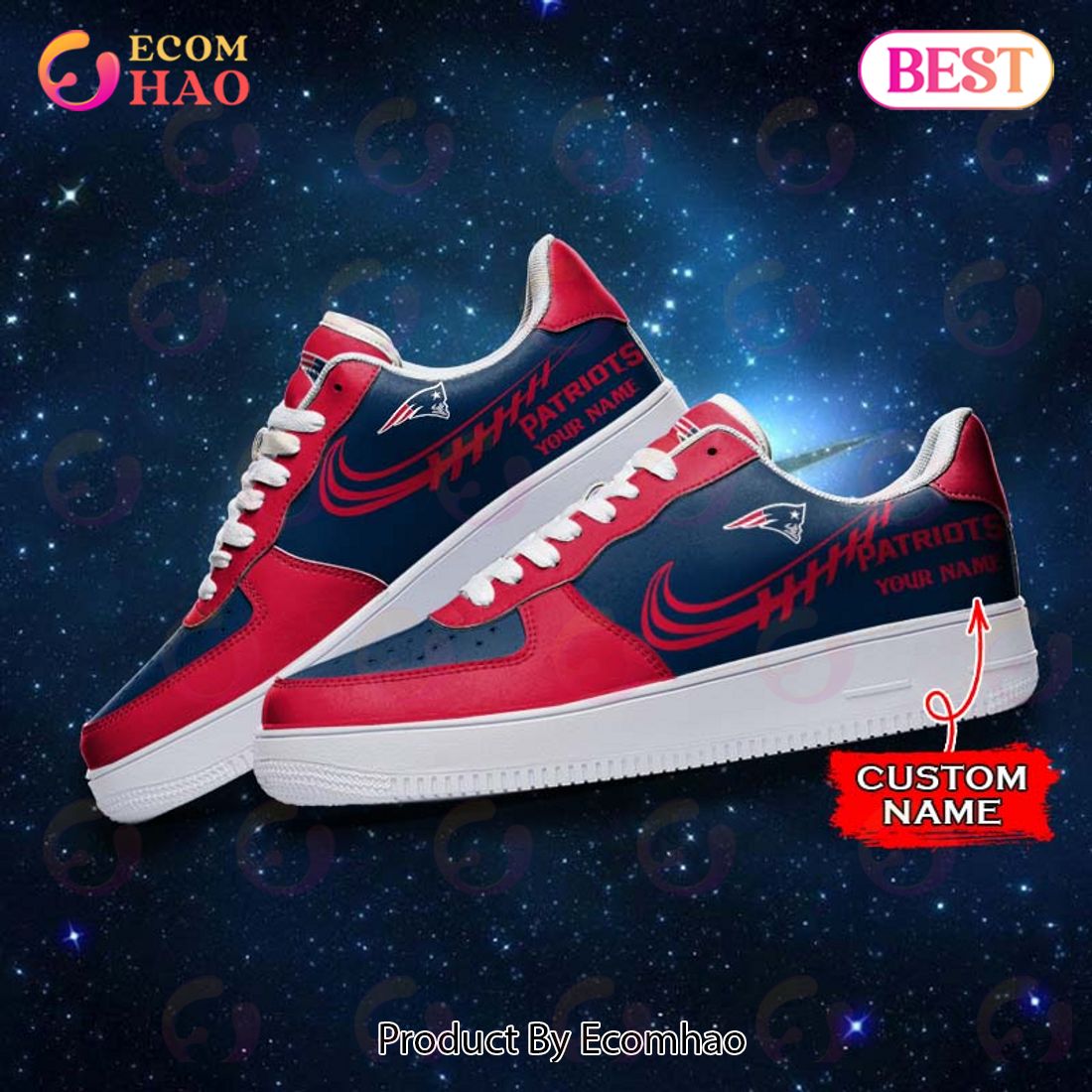 HOT New England Patriots shoes Custom Air Force Sneakers for fans