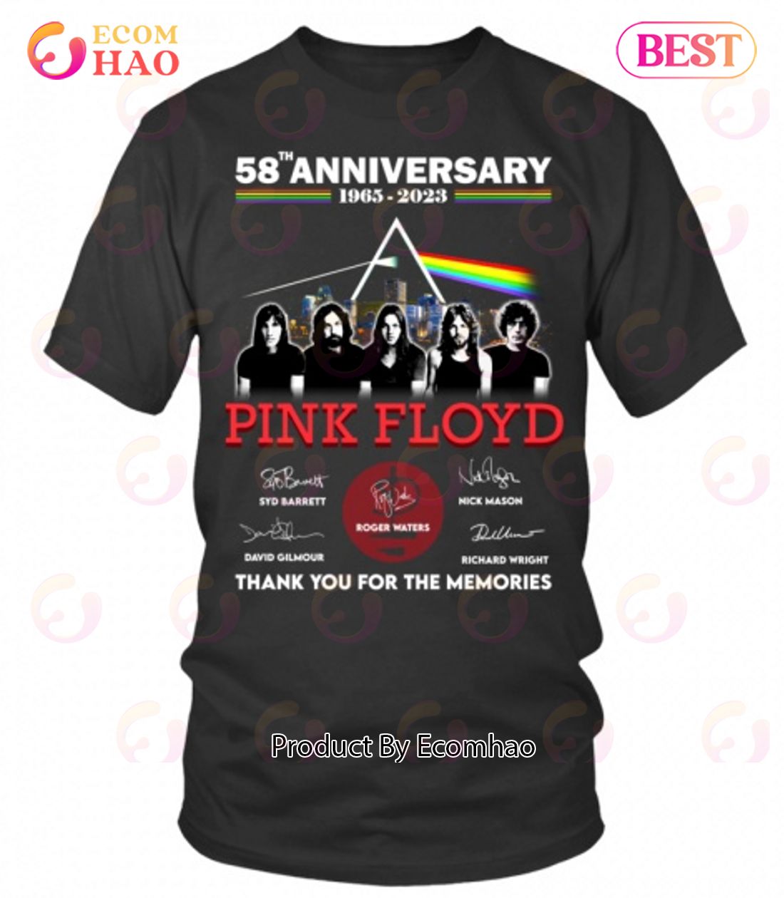 58th Anniversary 1965 – 2023 Pink Floyd Thank You For The Memories T-Shirt