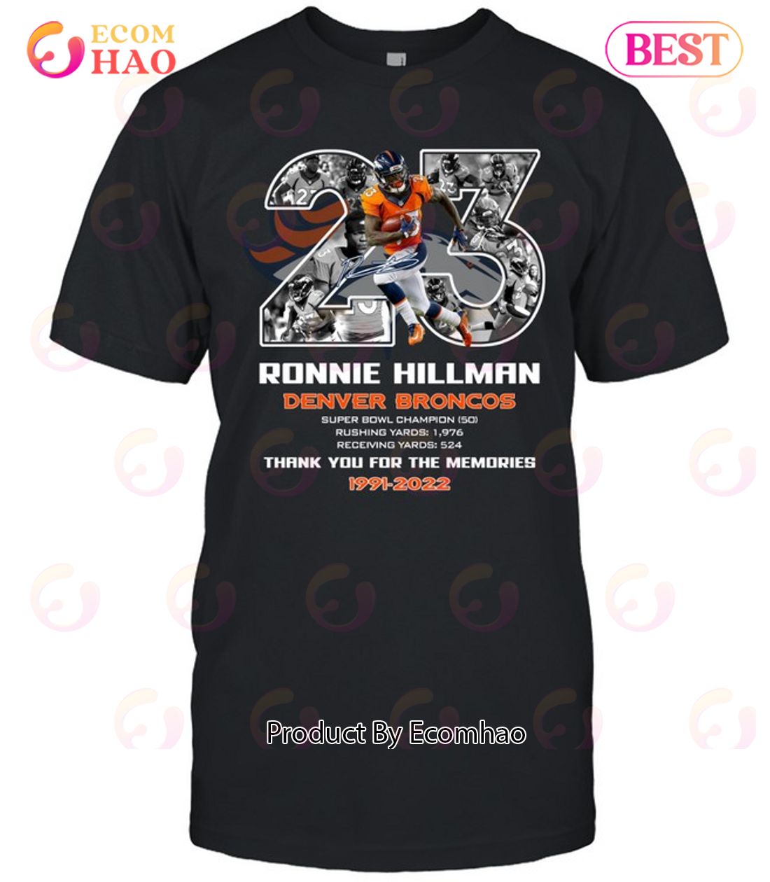 Ronnie Hillman Denver Broncos 1991 – 2022 Thank You For The Memories T-Shirt