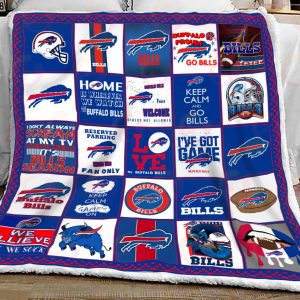 NFL Buffalo Bills Quilt, Fleece Blanket, Sherpa Fleece Blanket