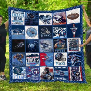NFL Tennessee Titans Quilt, Fleece Blanket, Sherpa Fleece Blanket