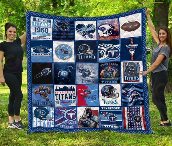 NFL Tennessee Titans Quilt, Fleece Blanket, Sherpa Fleece Blanket