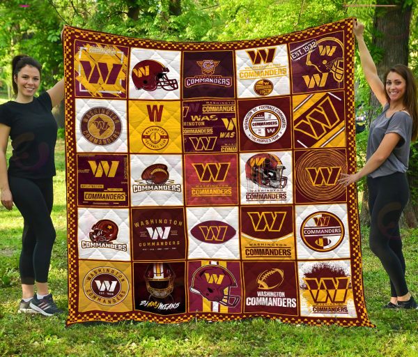 NFL Washington Commanders Quilt, Fleece Blanket, Sherpa Fleece Blanket