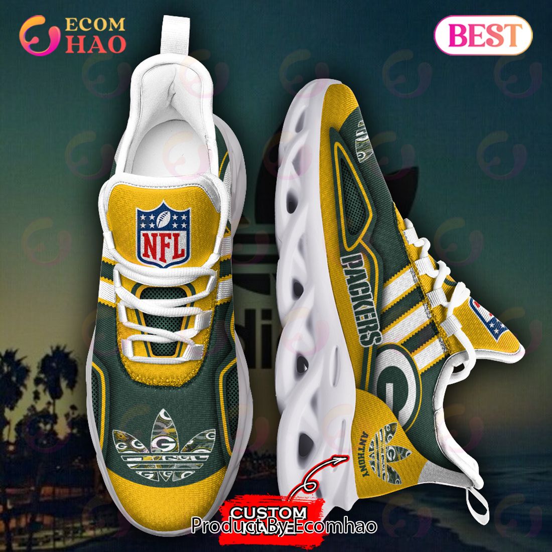 NFL Green Bay Packers Max Soul Sneaker Custom Name