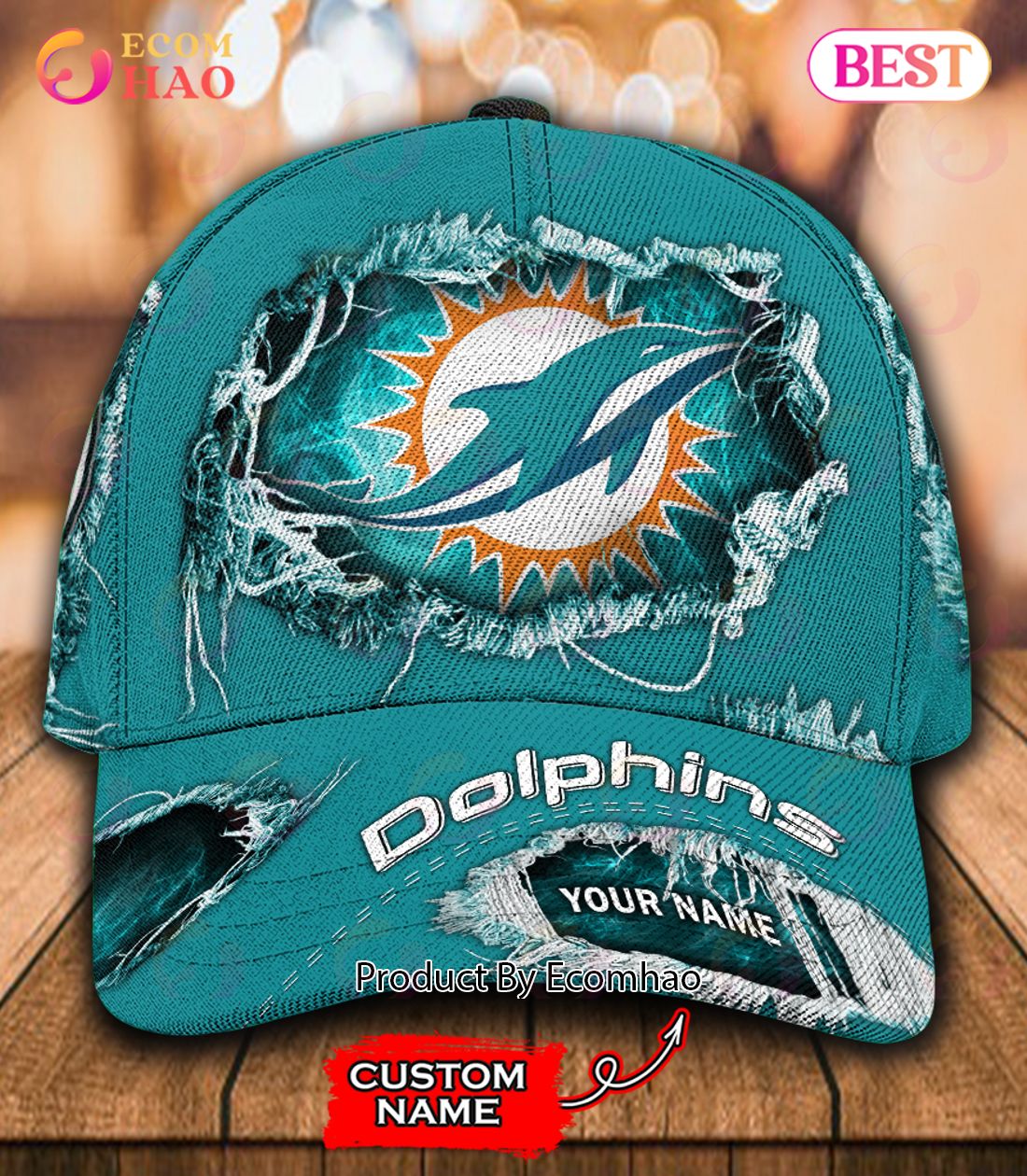NFL Miami Dolphins Cap Custom Name
