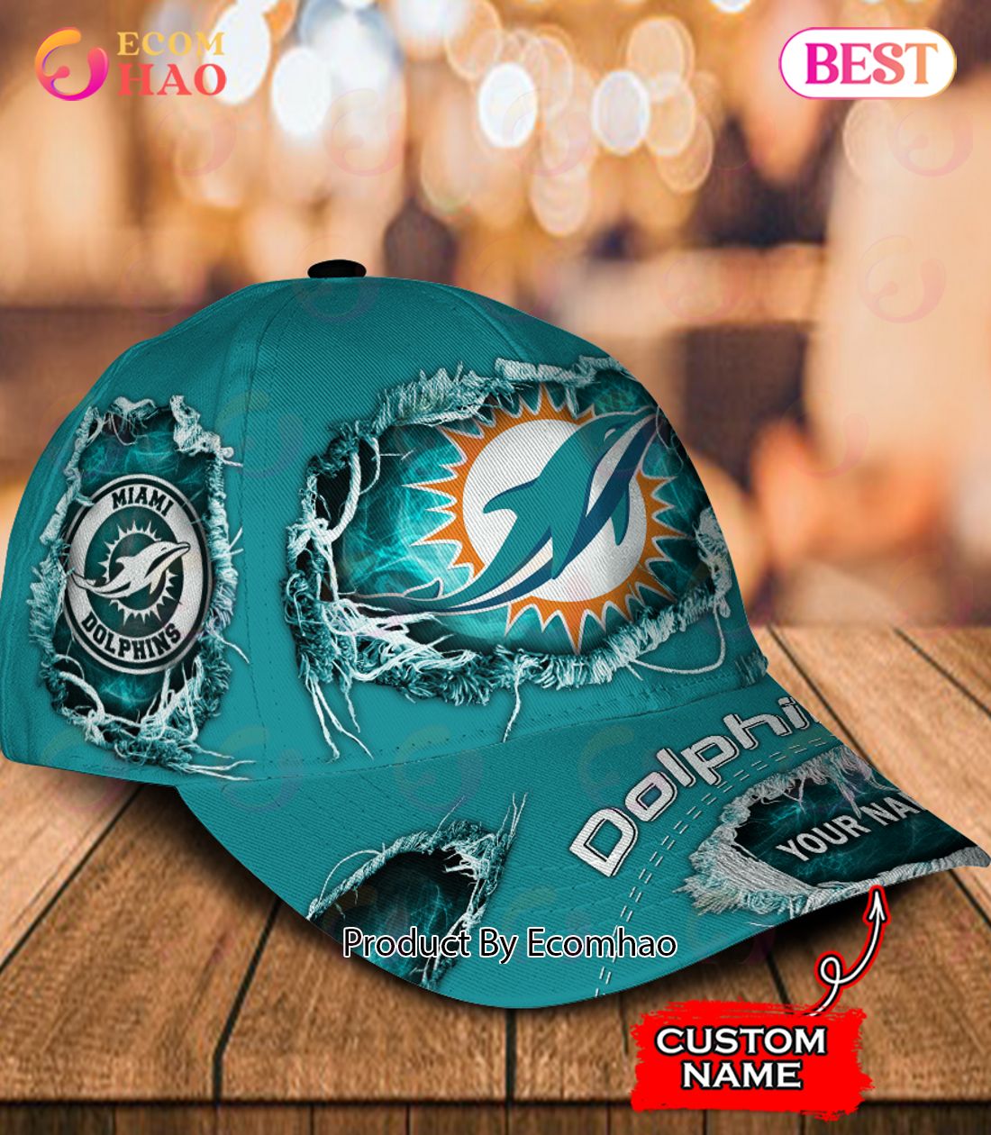 NFL Miami Dolphins Cap Custom Name