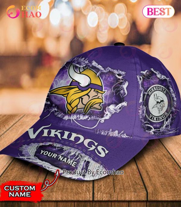 Minnesota Vikings Custom Name Classic 3D Cap NFL Lover Gift For