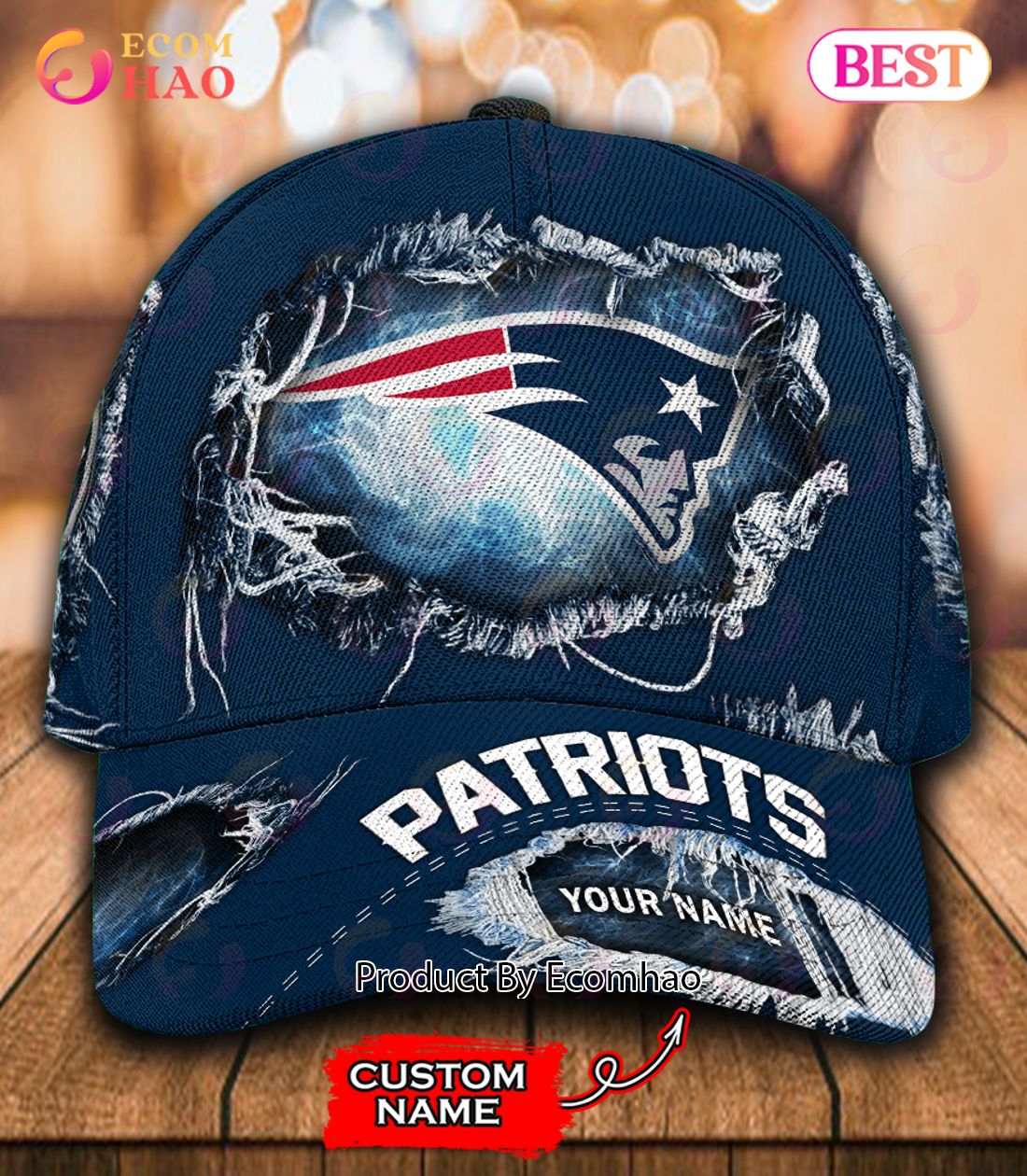 NFL New England Patriots Cap Custom Name