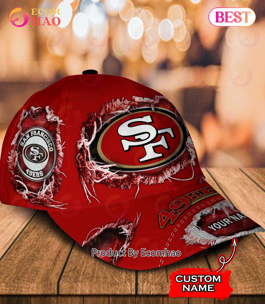 NFL San Francisco 49ers Cap Custom Name