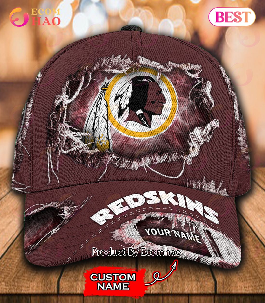NFL Washington Redskins Cap Custom Name