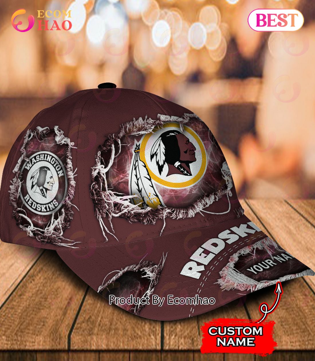 Washington Redskins Dragon Eyes New 2023 Personalized NFL Cap