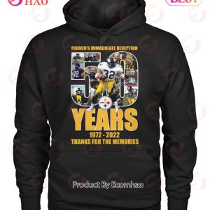Franco’s Immaculate Reception 50 Years Of 1972 – 2022 Thanks For The Memories T-Shirt