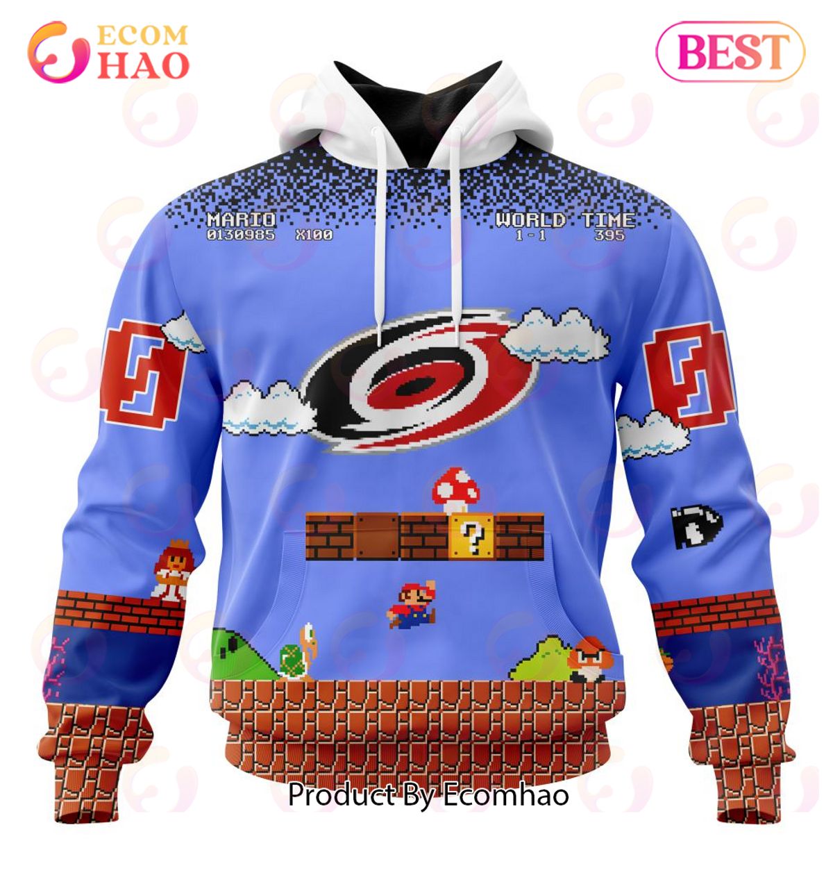 NHL Anaheim Ducks Special Kits With Super Mario Game Design 3D Hoodie