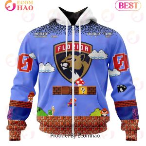 NHL Florida Panthers Special Kits With Super Mario Game Design 3D Hoodie