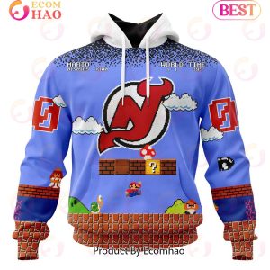 NHL New Jersey Devils Special Kits With Super Mario Game Design 3D Hoodie